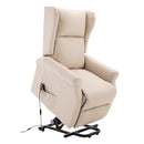 Lift Armchair Electric Power Stand Assist Recliner Chair w/ Remote Control Linen Fabric Beige
