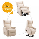 Lift Armchair Electric Power Stand Assist Recliner Chair w/ Remote Control Linen Fabric Beige