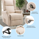 Lift Armchair Electric Power Stand Assist Recliner Chair w/ Remote Control Linen Fabric Beige