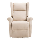 Lift Armchair Electric Power Stand Assist Recliner Chair w/ Remote Control Linen Fabric Beige