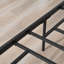 King Metal Bed Frame Solid Bedstead Base with Headboard and Footboard, Metal Slat Support and Underbed Storage Space, Bedroom Furniture w/ Space