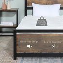 Single Metal Bed Frame with Headboard & Footboard, Strong Slat Support Solid Bedstead Base w/ Underbed Storage Space, No Box Spring Needed,