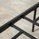 Single Metal Bed Frame with Headboard & Footboard, Strong Slat Support Solid Bedstead Base w/ Underbed Storage Space, No Box Spring Needed,