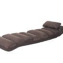 Folding Floor Sofa Bed Adjustable Lounger Sleeper Futon Mattress Chair W/Pillow-Brown