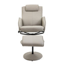 Adjustable Recliner PU Leather Swivel Executive High Back Armchair Lounge Seat W/ Footrest