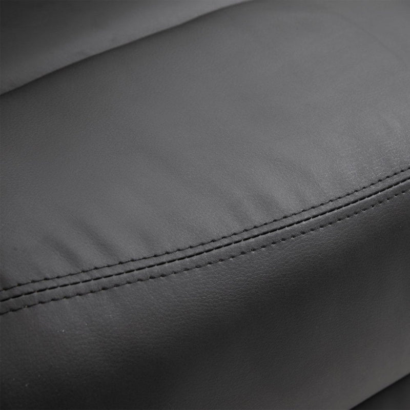 Manual Armchair Recliner, PU Leather-Black