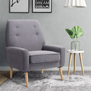 Armchair, 78Wx68Dx99H cm-Light Grey