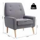 Armchair, 78Wx68Dx99H cm-Light Grey
