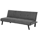 Faux Velvet Upholstered 3-Seater Sofa Bed