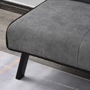 Faux Velvet Upholstered 3-Seater Sofa Bed