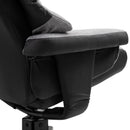 PU Leather Reclining 360 Swivel Armchair w/ Footstool Grey