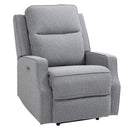 Electric Power Recliner Chair Armchair Sofa with Linen Upholstered Seat and Backrest, Retractable Footrest, Grey Home