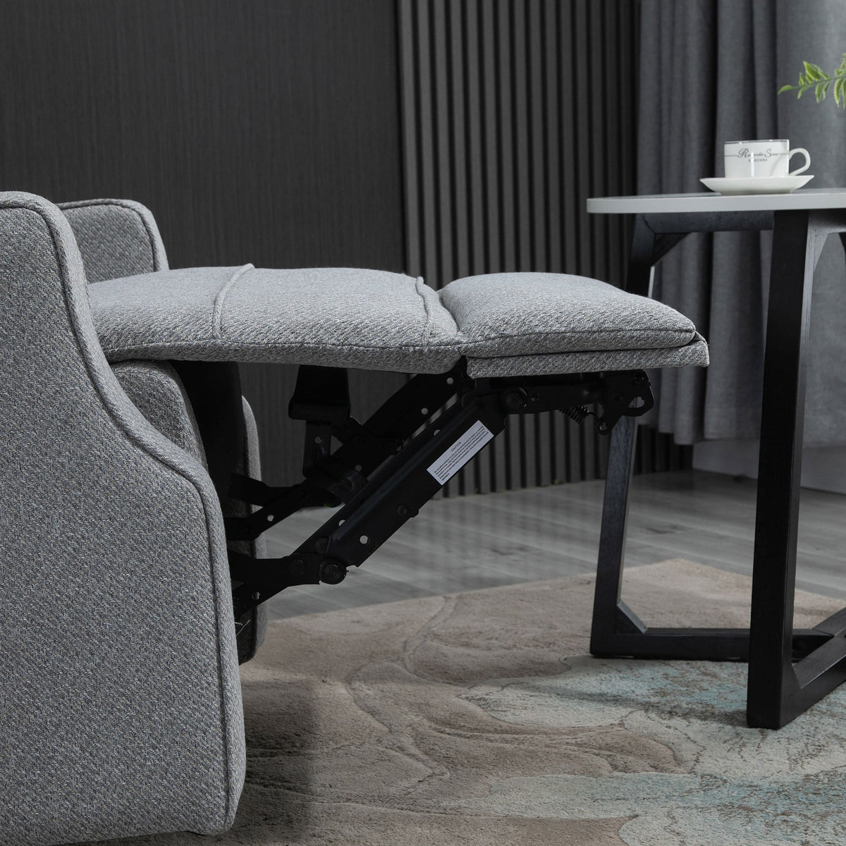 Electric Power Recliner Chair Armchair Sofa with Linen Upholstered Sea