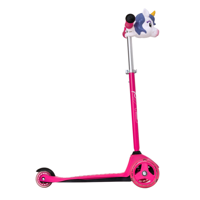 Evo Character Head Light up 3 Wheel Scooter - Unicorn