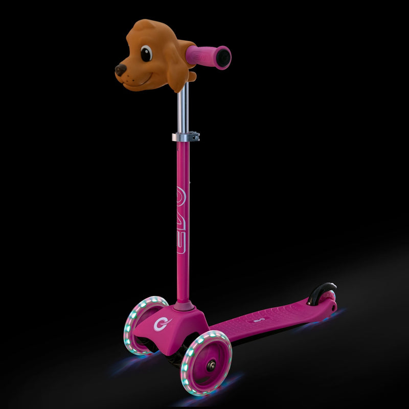 Evo Character Head Light up 3 Wheel Mini Cruiser- Puppy