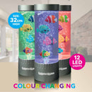 Lewis's Water Lamp with Fish and Bubbles Colour Changing 32cm