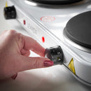Lewis's Hotplate Double 2500W - White