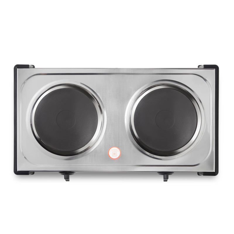 Lewis's Hotplate Twin - Stainless Steel