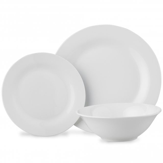 Lewis's 12 Piece Dinner Set - Arctic White