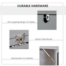 HOMCOM Folding Convertible Desk With Blackboard And Bookshelf, Grey