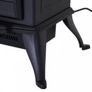HOMCOM 1850W Flame Effect Electric Free Standing Fireplace W/Fan and Log Burning Stove Heater-Black