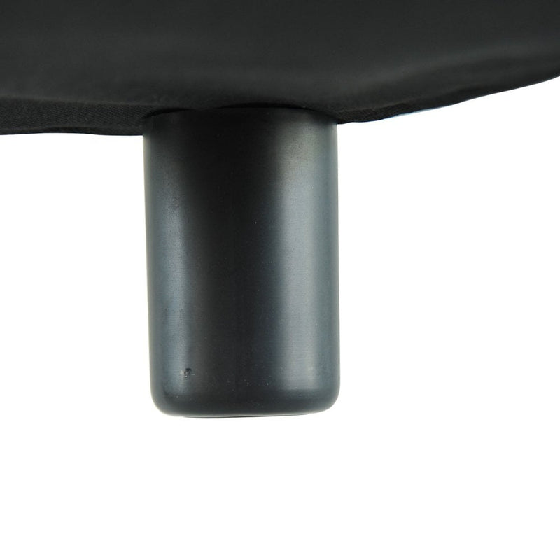 PU Leather Ottoman Footrest Small Seat Chair-Black