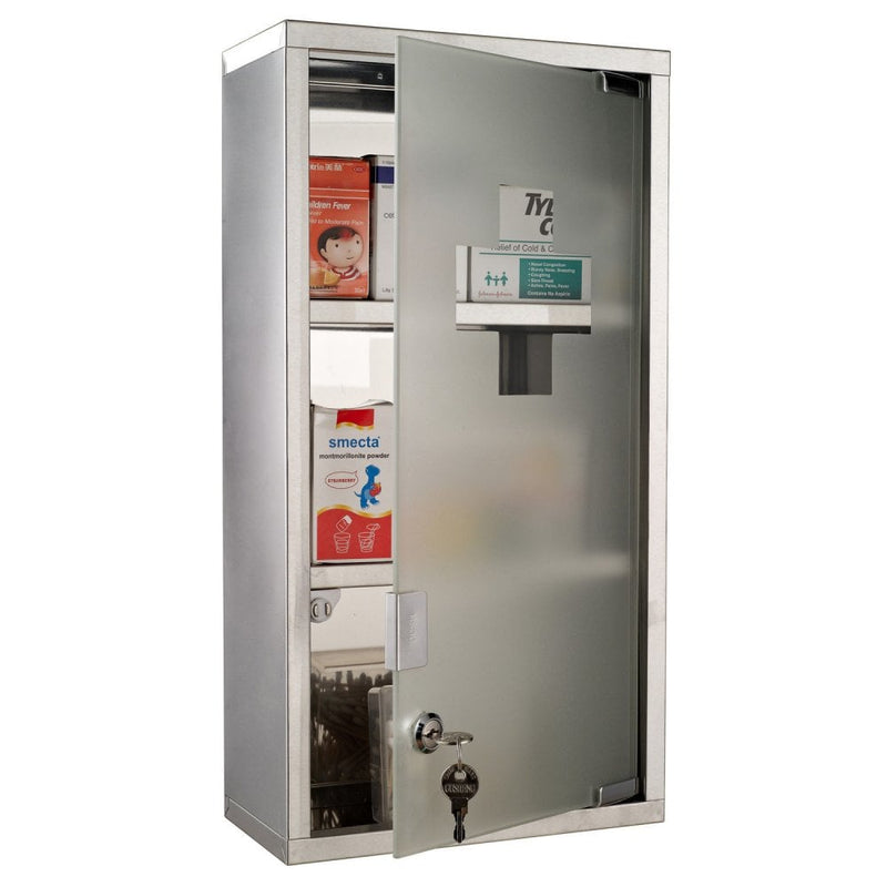 HOMCOM Stainless Steel Wall Mounted Medicine Cabinet-Silver