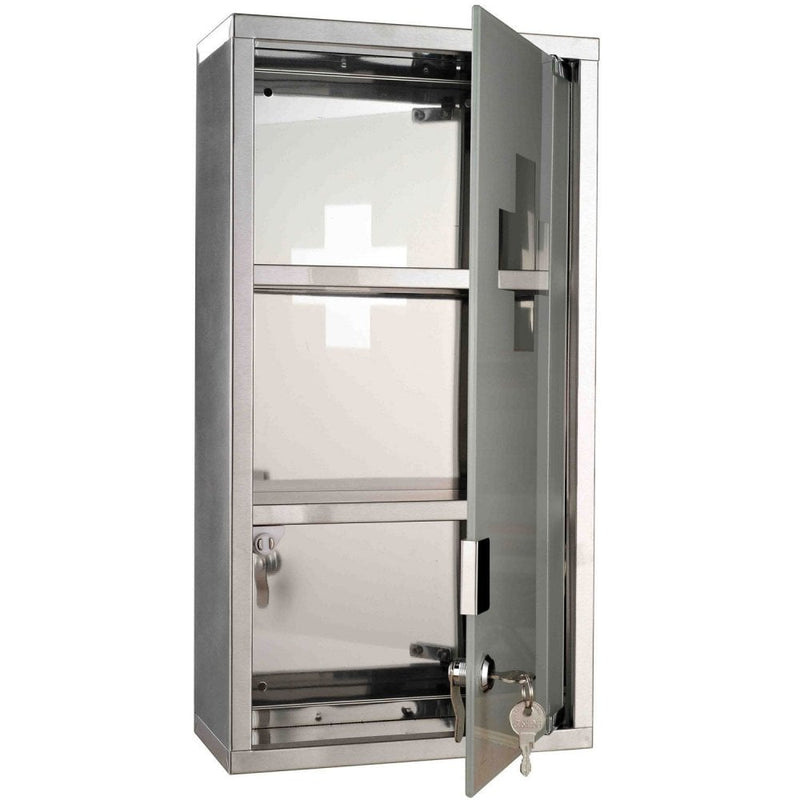 HOMCOM Stainless Steel Wall Mounted Medicine Cabinet-Silver