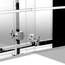 HOMCOM  Stainless Steel Mirror Cabinet, Double Doors, 60x50x12 cm