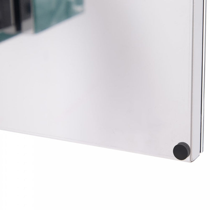 Wall mounted Bathroom Mirror Storage Cabinet Double Doors Stainless Steel 430mm (W)