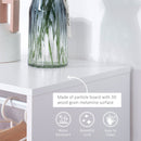 Open Wardrobe with Hanging Rod and Storage Shelves Mobile Garment Rack on Wheels Bedroom, Cloakroom, White Clothing Organizer