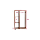 Open Wardrobe W/ Clothes Hanging Rail-Walnut