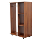 Open Wardrobe W/ Clothes Hanging Rail-Walnut