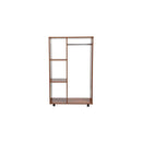Open Wardrobe W/ Clothes Hanging Rail-Walnut