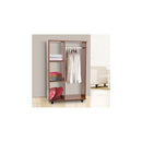 Open Wardrobe W/ Clothes Hanging Rail-Walnut
