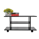 Mobile TV Stand Bookshelves in Black |