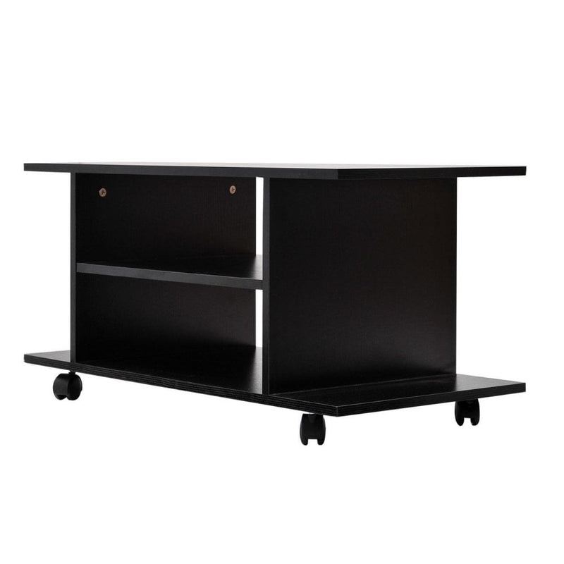 Mobile TV Stand Bookshelves in Black |