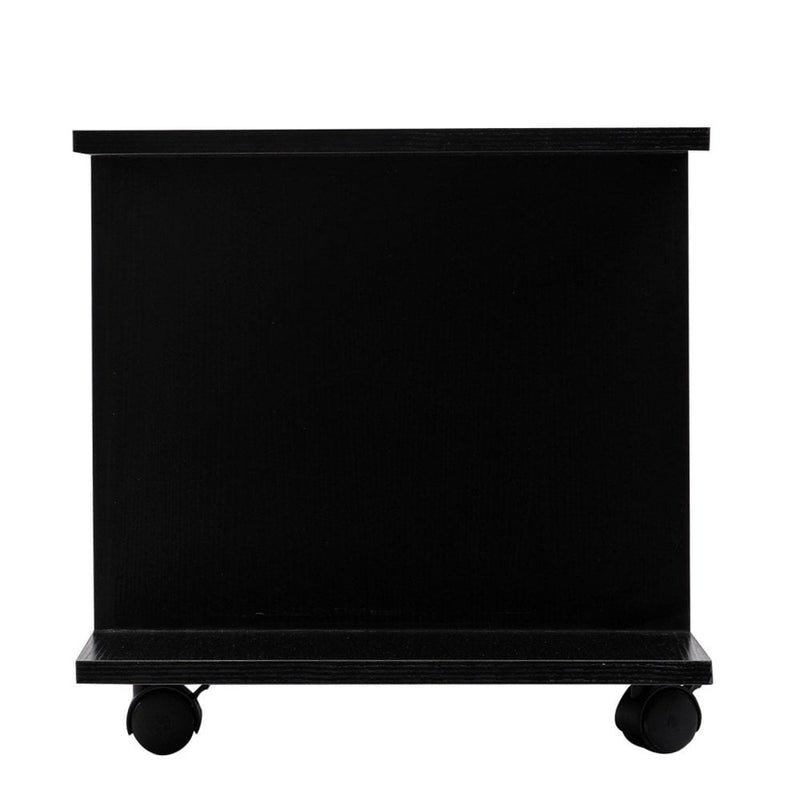 Mobile TV Stand Bookshelves in Black |