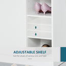 Shoe Storage Cabinet Home Hallway Furniture 2 Doors w/Adjustable 4 Shelves Cupboard Footwear Rack Stand Organiser White