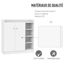 Shoe Storage Cabinet Home Hallway Furniture 2 Doors w/Adjustable 4 Shelves Cupboard Footwear Rack Stand Organiser White