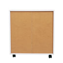 Mobile Storage Cabinet Sideboard Cupboard with Drawers 4 Shelves Lockable Wheels White