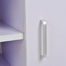 Mobile Storage Cabinet Sideboard Cupboard with Drawers 4 Shelves Lockable Wheels White