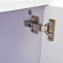 Mobile Storage Cabinet Sideboard Cupboard with Drawers 4 Shelves Lockable Wheels White