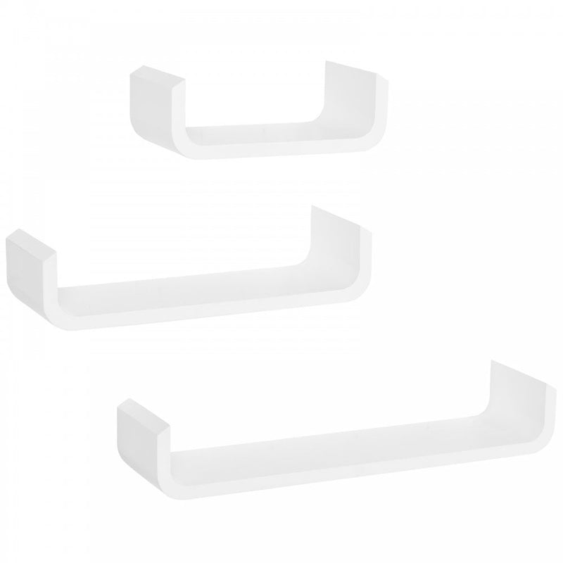 HOMCOM Floating Shelves - White