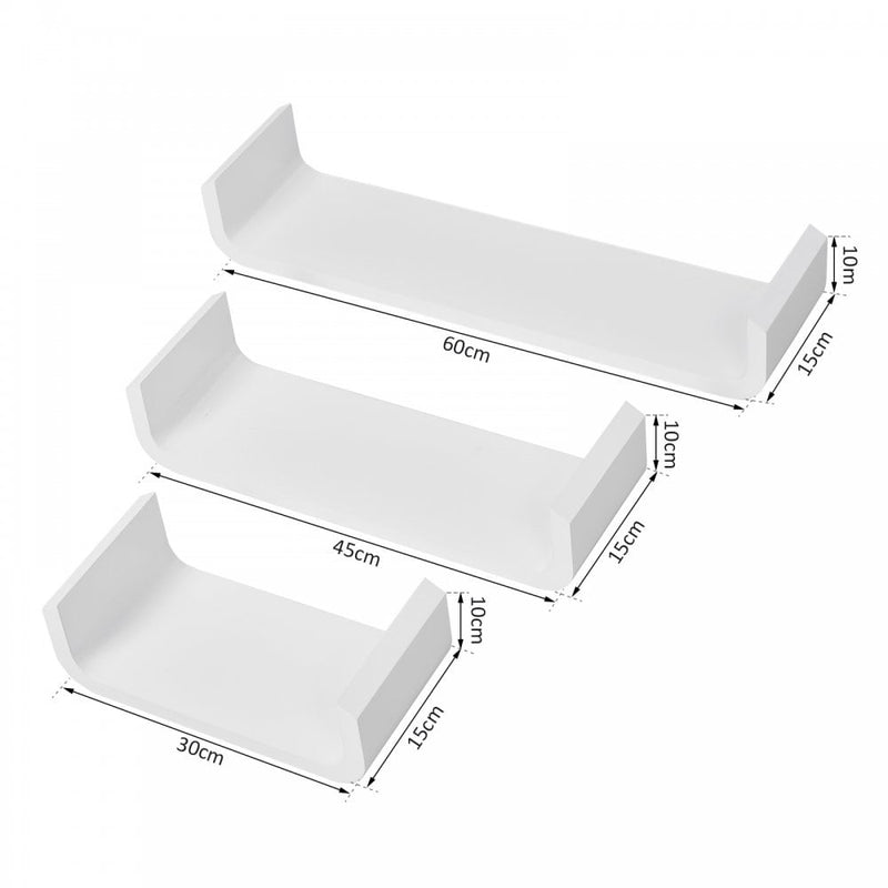 HOMCOM Floating Shelves - White