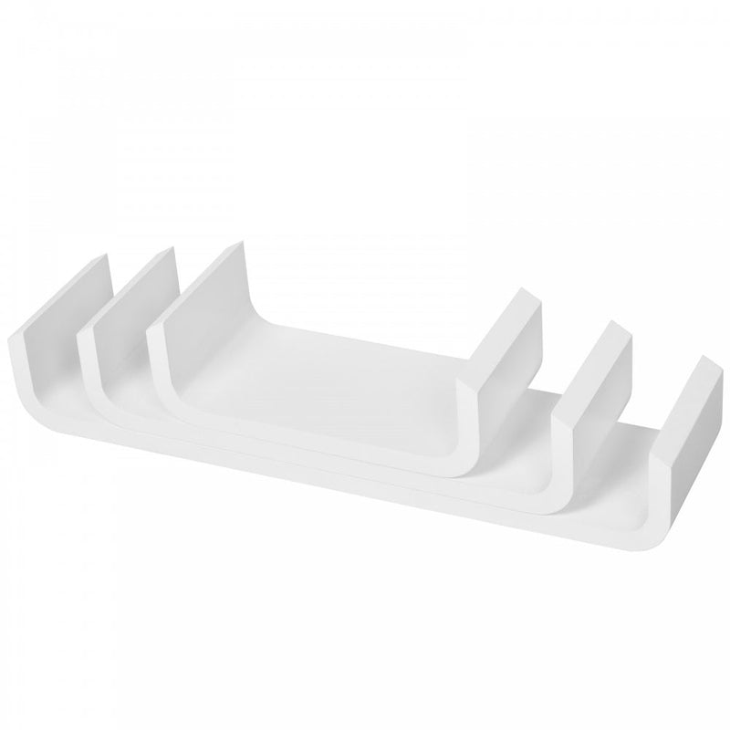 HOMCOM Floating Shelves - White