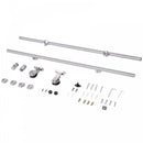 HOMCOM Wooden Sliding Door Kit Stainless Steel Smooth Operation Hardware Track Kit System Unit For Single Door 2000mm