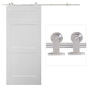 HOMCOM Wooden Sliding Door Kit Stainless Steel Smooth Operation Hardware Track Kit System Unit For Single Door 2000mm