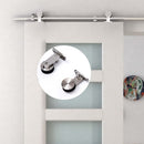 HOMCOM Wooden Sliding Door Kit Stainless Steel Smooth Operation Hardware Track Kit System Unit For Single Door 2000mm