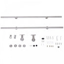 HOMCOM Wooden Sliding Door Kit Stainless Steel Smooth Operation Hardware Track Kit System Unit For Single Door 2000mm